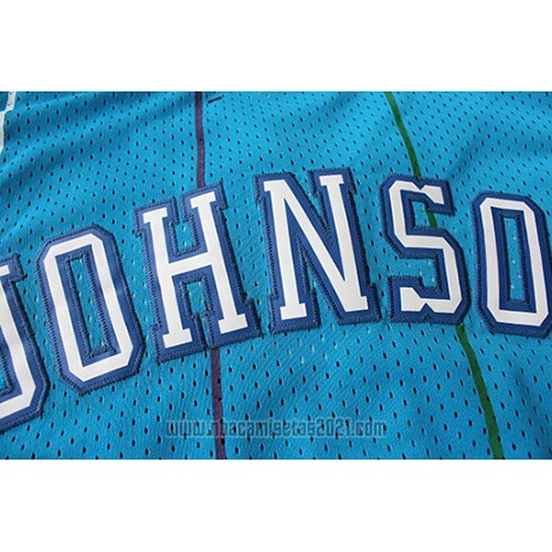 Camiseta Charlotte Hornets Larry Johnson #2 Retro Azul